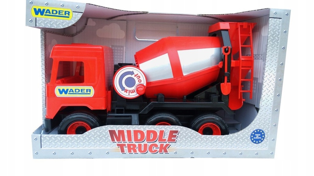 Wader Middle Truck Auto Betoniarka czerwona 32114