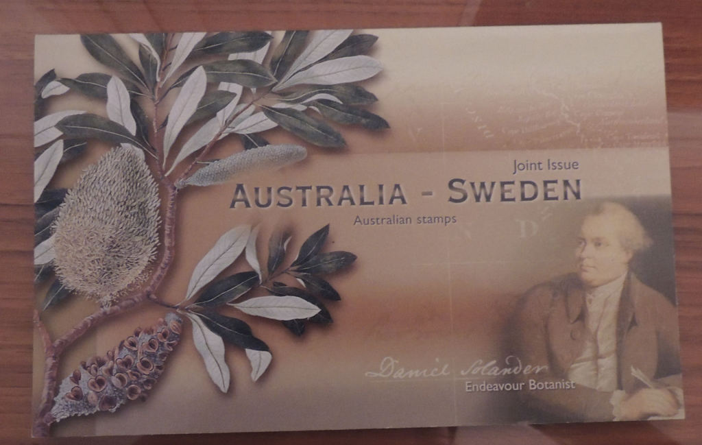 Australia -Szwecja -znaczki w folderze pamiątkowym