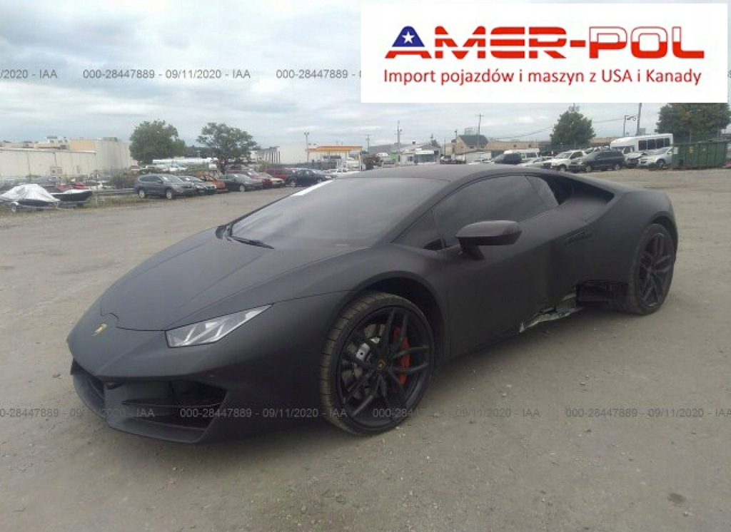 LAMBORGHINI HURACAN, 2019, 5.2L, uszkodzony bok