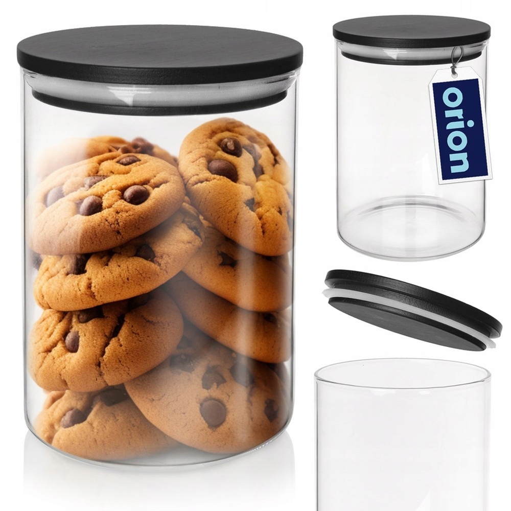 Pojemnik KUCHENNY na produkty sypkie żywność szklany z uszczelką 600 ml