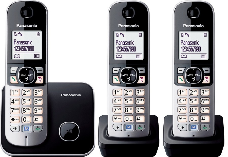 PANASONIC Stacj. Telefon Bezprzewodowy 3 Słuchawki