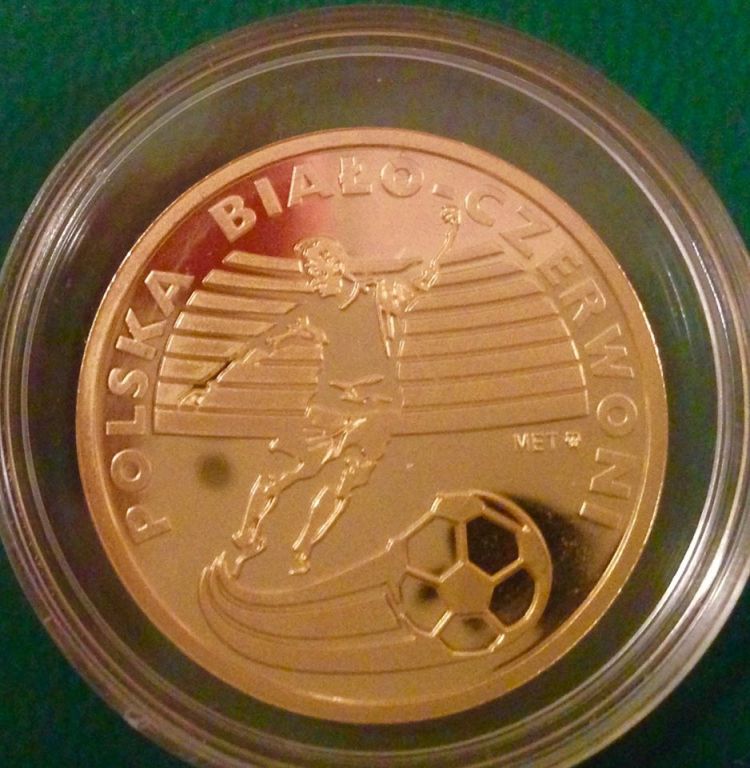 Moneta Medal Kibica, Mennica Polska Złocona WOŚP