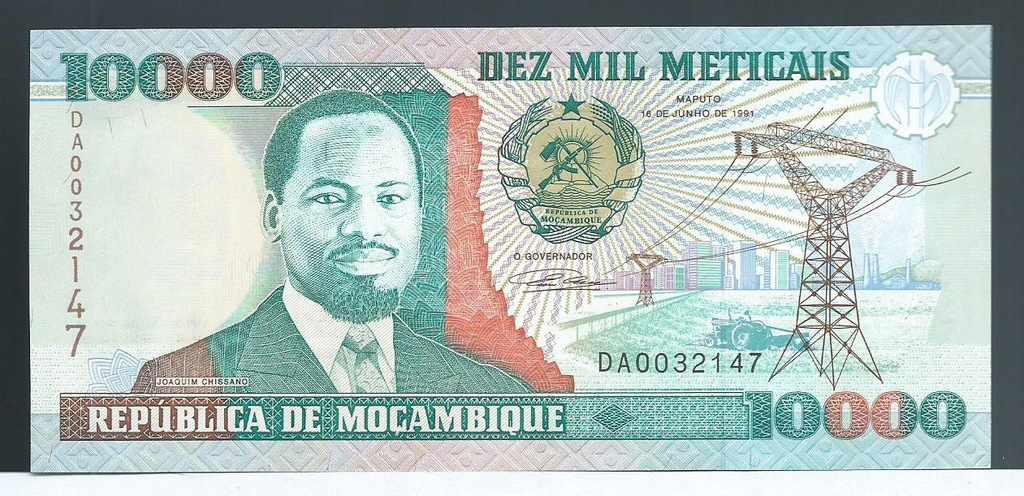 MOZAMBIK - 10000 meticais - 1991 UNC