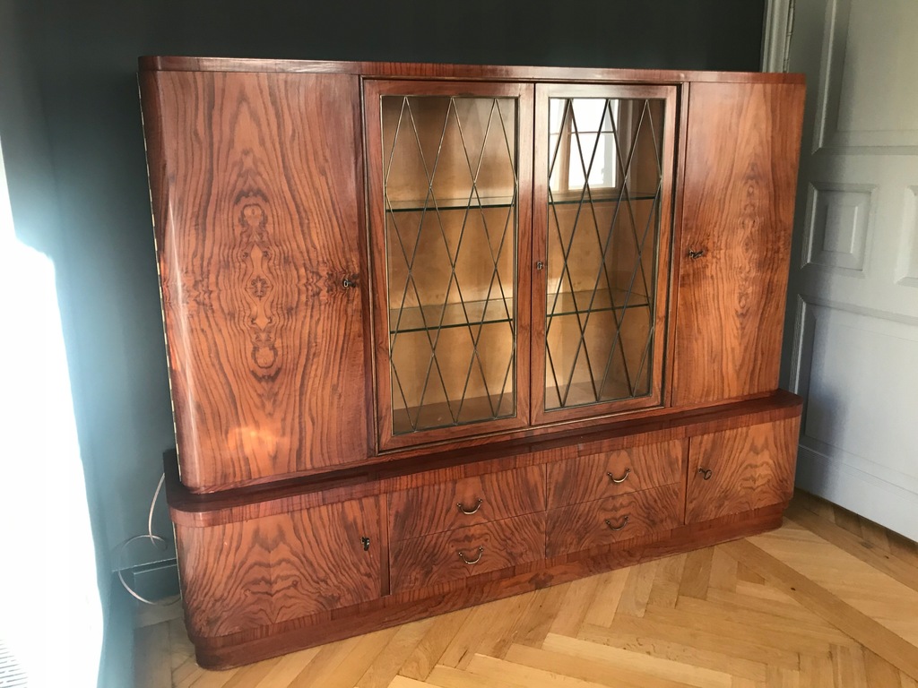 Piękna biblioteka ART DECO palisander 1930 rok.