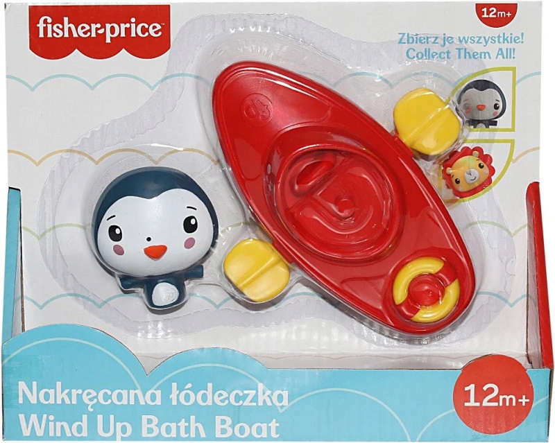 Zabawka do kąpieli Łódeczka Pingwin Fisher Price PREZENT NAPREZENT NA ŚWIĘT