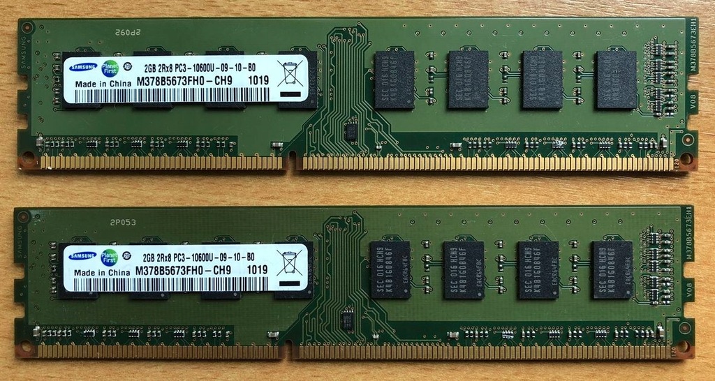 Pamięć DDR3 4GB - 2GB x 2 sztuki Samsung