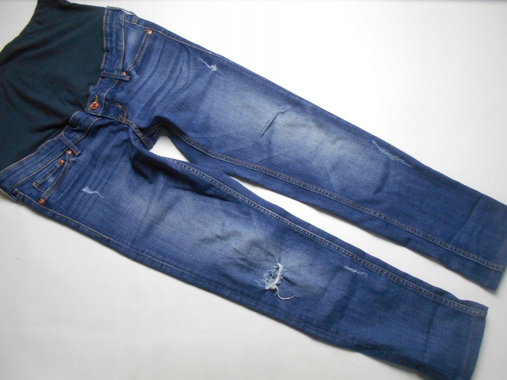 H&M MAMA jeansy dziury L