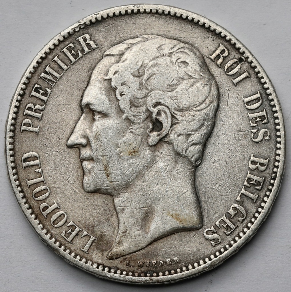 1774. Belgia, 5 franków 1853