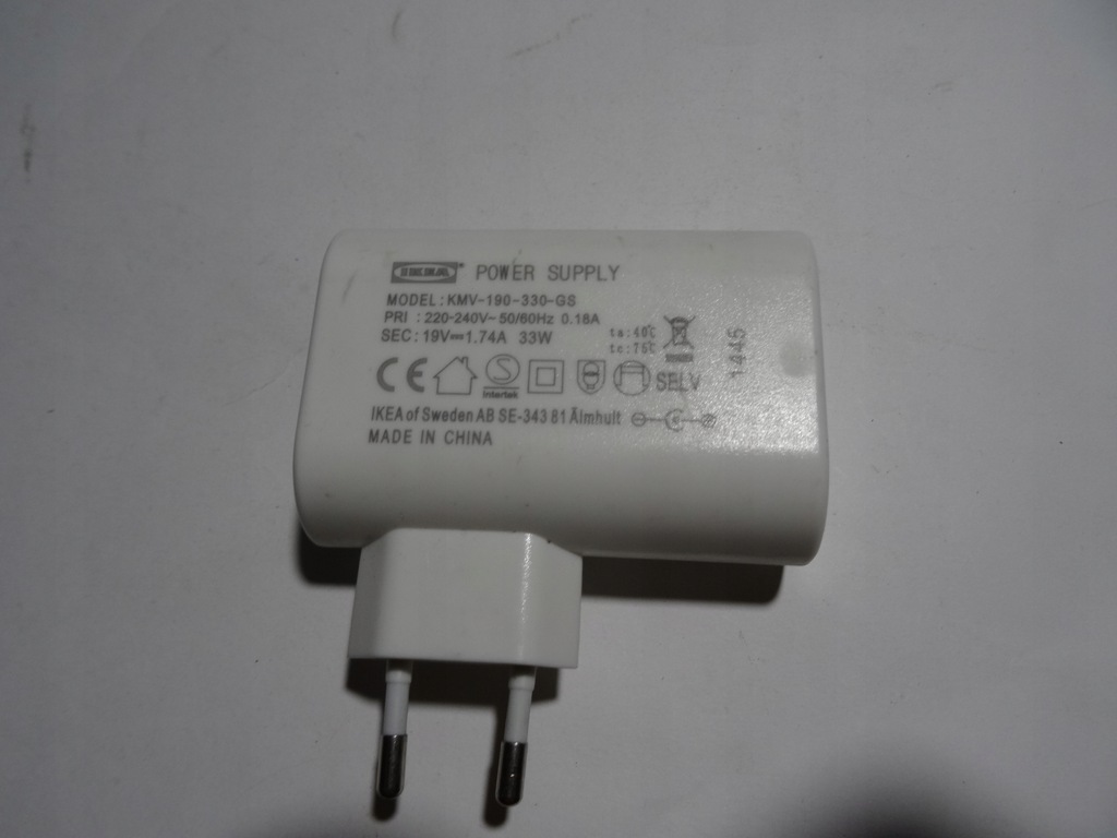 Zasilacz IKEA POWER SUPPLY KMV190330GS 19V 1.7A 11511660769