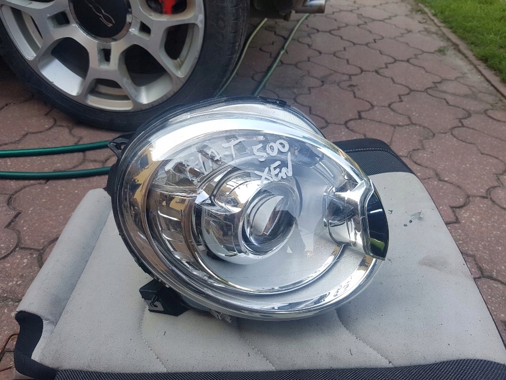 Fiat 500 lampa xenon przetwornica sprysk prawa