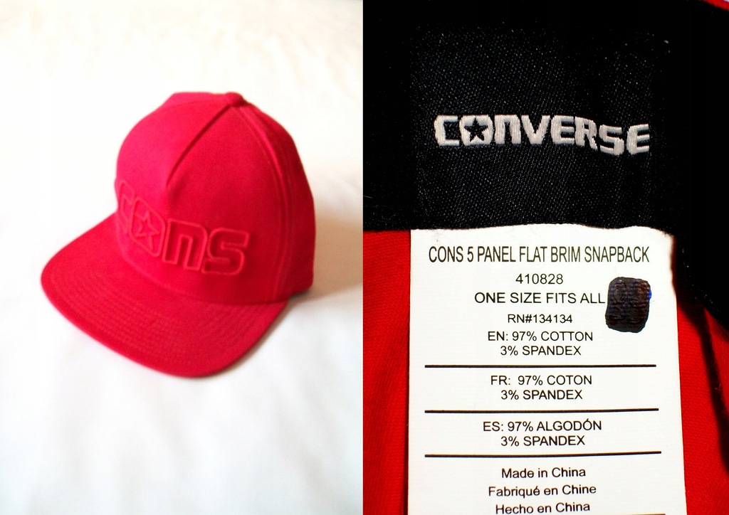 Converse 5 Panel Flat Brim Snap Obwód 55-59cm NOWA