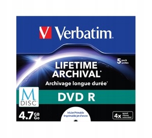 M-DISC DVD R 4x 4.7GB 5P JC Printable 43821
