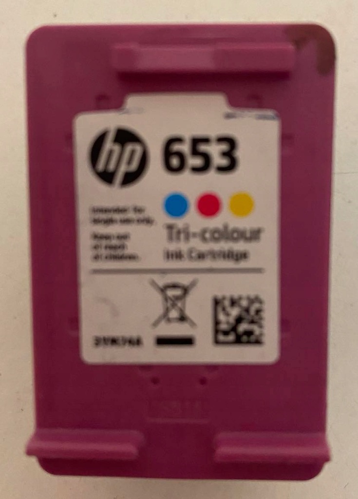 HP WKŁAD TUSZ 653 3YM74A KOLOR ORYGINAŁ PUSTY