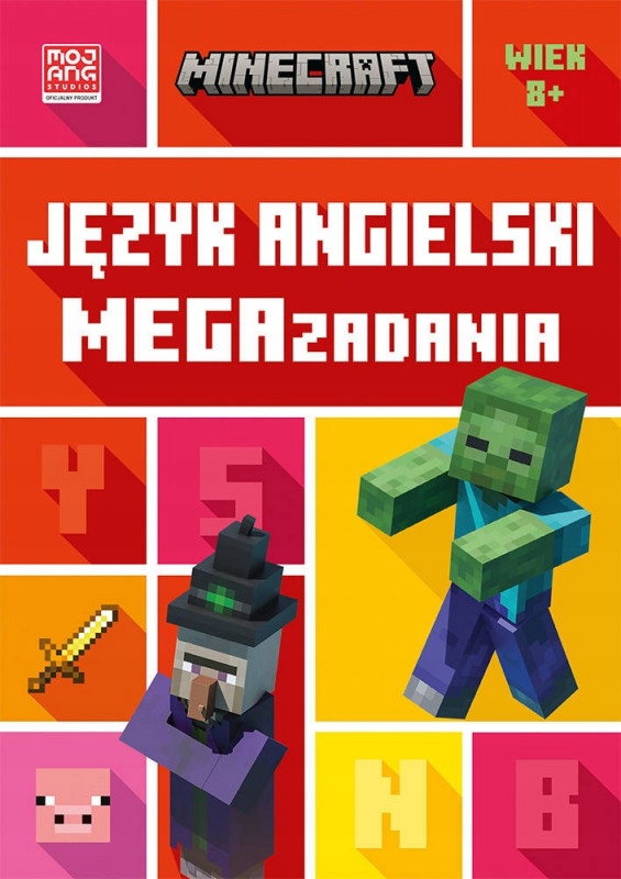 Książeczka Minecraft. Język angielski. Megazadania 8+ PREZEPREZENT NA ŚWIĘT