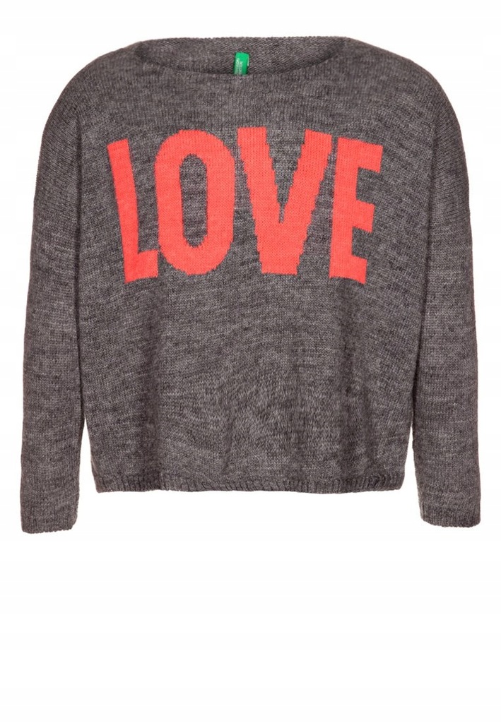 BENETTON sweterek LOVE 2XL 158 cm j NOWY