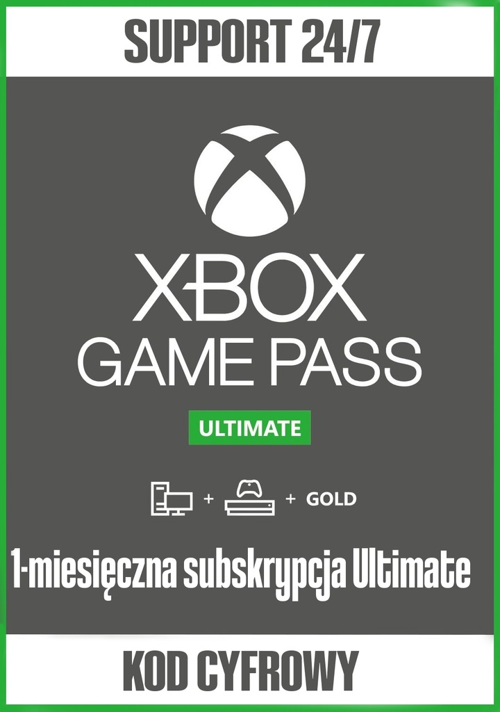 Subskrypcja Xbox Game Pass 1 miesiąc WYSYŁKA AUTOMATYCZNA, NAJTANIEJ