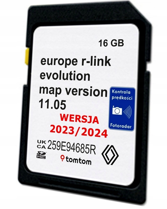 NAJNOWSZA MAPA RENAULT R-LINK EVOLUTION 11.05 EU 2024 EU RADARY
