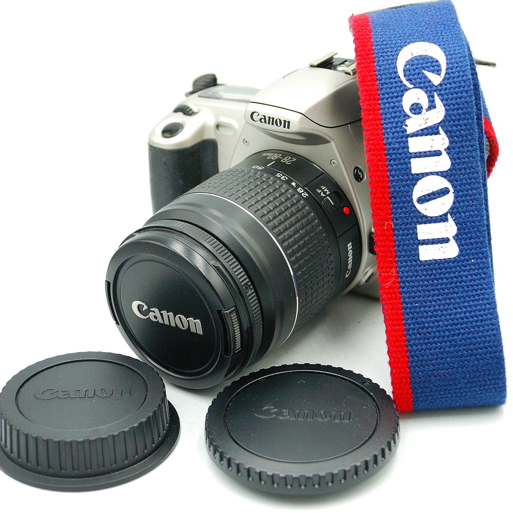 Aparat analogowy lustrzanka Canon EOS 300 KIT EF 28-80mm + pasek filtr HOYA