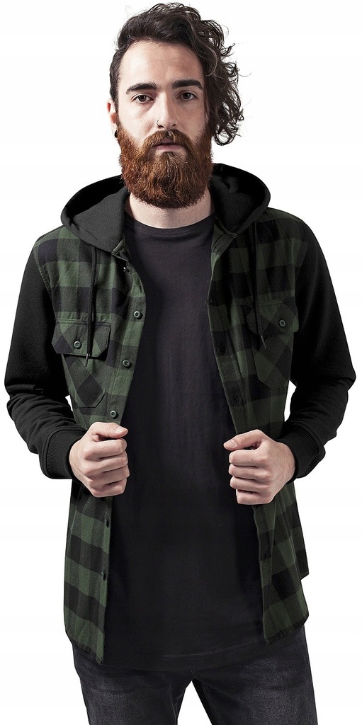 koszula Urban Classics Hooded Checked Flanell