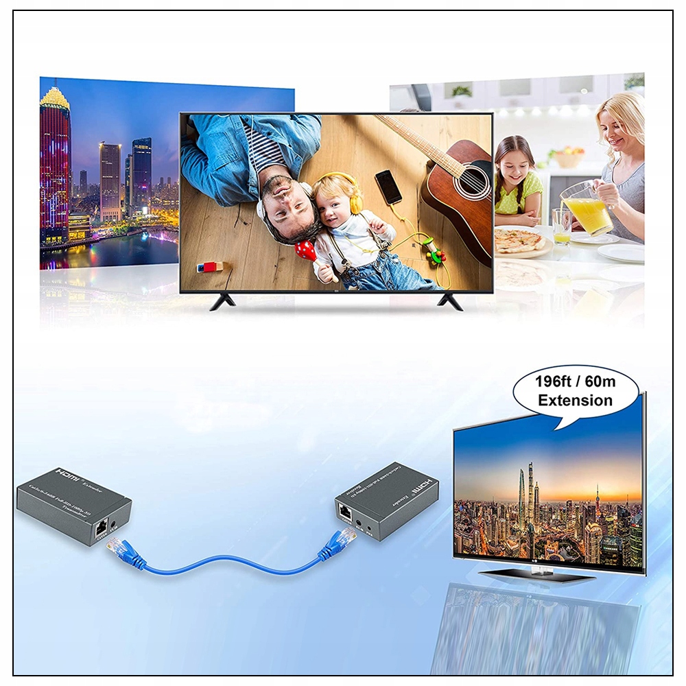 Купить До 196 футов 60 м Full HD 1080P HDMI Ethernet: отзывы, фото, характеристики в интерне-магазине Aredi.ru