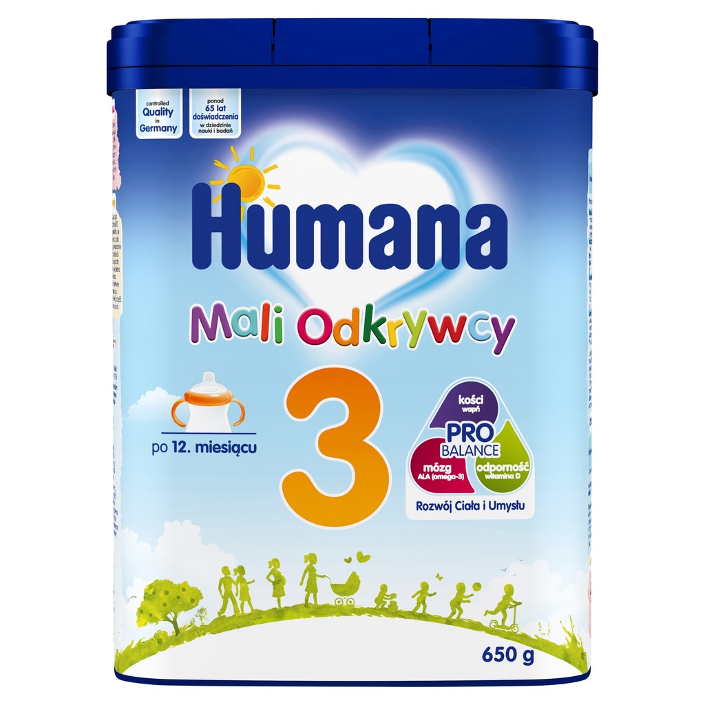 HUMANA MALI ODKRYWCY 3 MLEKO NASTĘPNE PO 12 M+ 650G PRO BALANCE