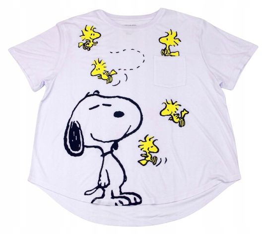 Snoopy PEANUTS Fistaszki Koszulka r. 1X Kieszonka