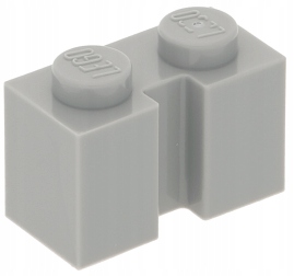 LEGO BRICK Z ROWKIEM DO BRAMY 1x2 J SZARY LBG 4216