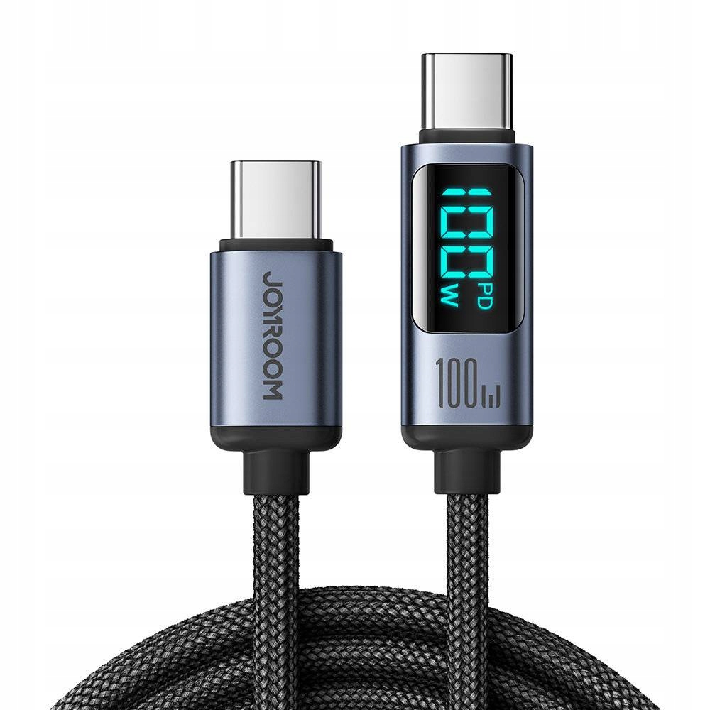 Kabel Joyroom Prism Series A16 USB-C / USB-C 100W 1.2m z wyświetlaczem LED