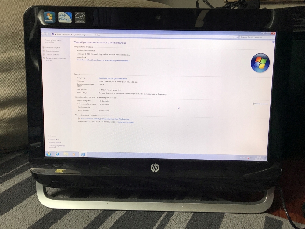 HP Pro 3420 All In One Intel G850 2.9 GHz x2 500GB