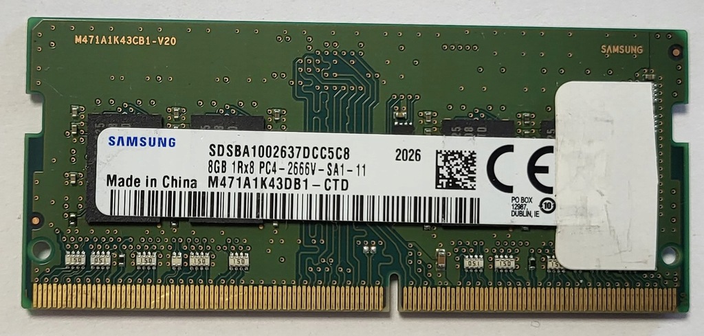 Pamięć RAM Samsung 8GB DDR4 2666MHz - M471A1K43DB1-CTD