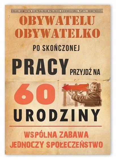 Zaproszenia Na 60 Urodziny 10 Szt. obywatelu PRL