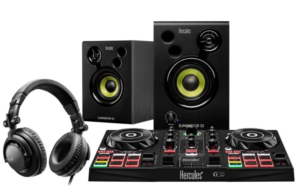 Zestaw DJ learning kit mikser + głośniki +