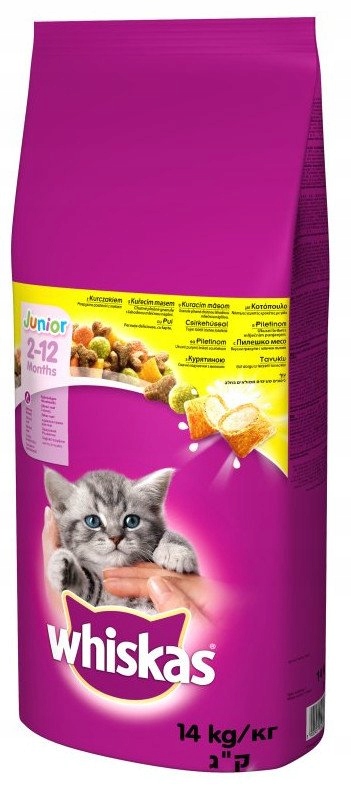 Whiskas Sucha Junior Kurczak 14kg