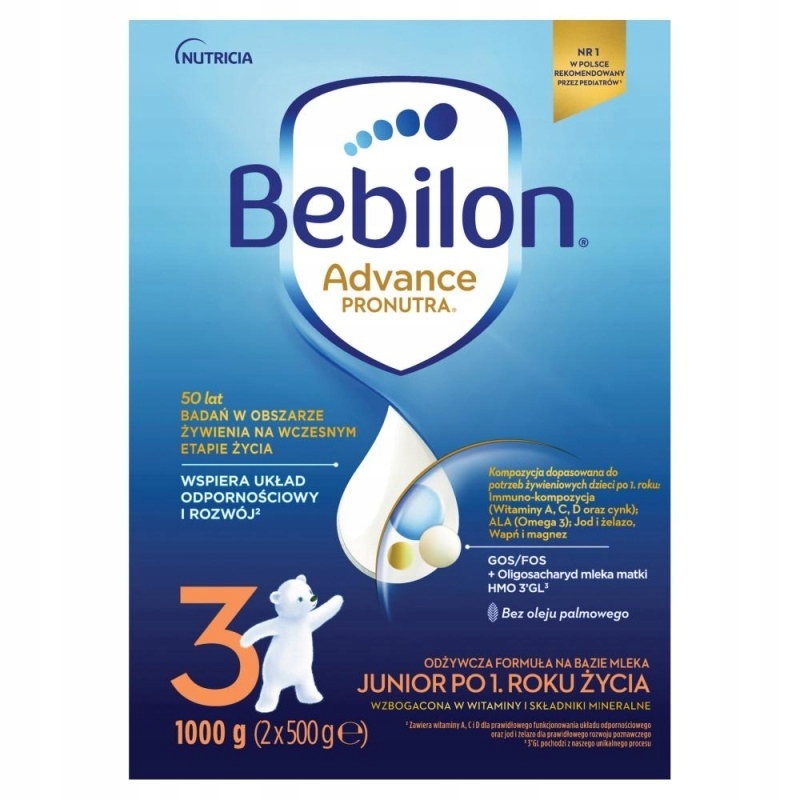 Bebilon 3 Advance Pronutra Junior, mleko po 1 roku