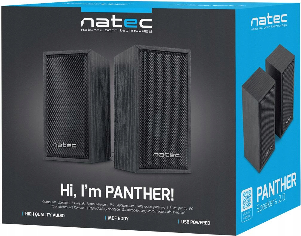 Купить КОМПЬЮТЕРНЫЕ ДИНАМИКИ 2.0 NATEC PANTHER 6W WOOD: отзывы, фото, характеристики в интерне-магазине Aredi.ru