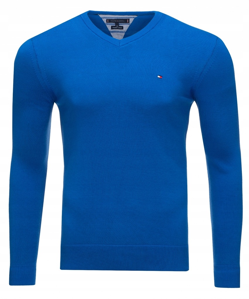 Tommy Hilfiger sweter męski V-neck niebieski /M