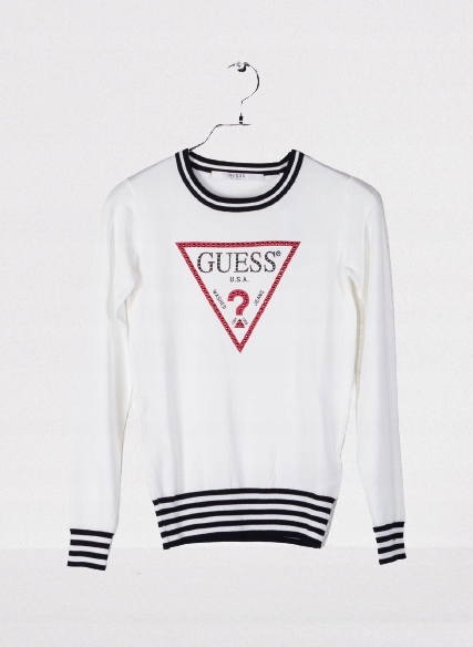 GUESS KLASYCZNY SWETER DAMSKI LOGO XS 1ZAC