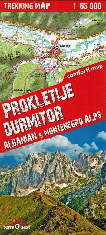 Prokletije, Durmitor. MAPA LAMINOWANA EX-MAP