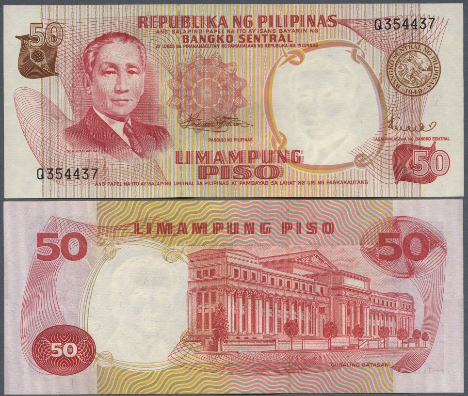 ### FILIPINY - P146b - ND(1969) - 50 PISO