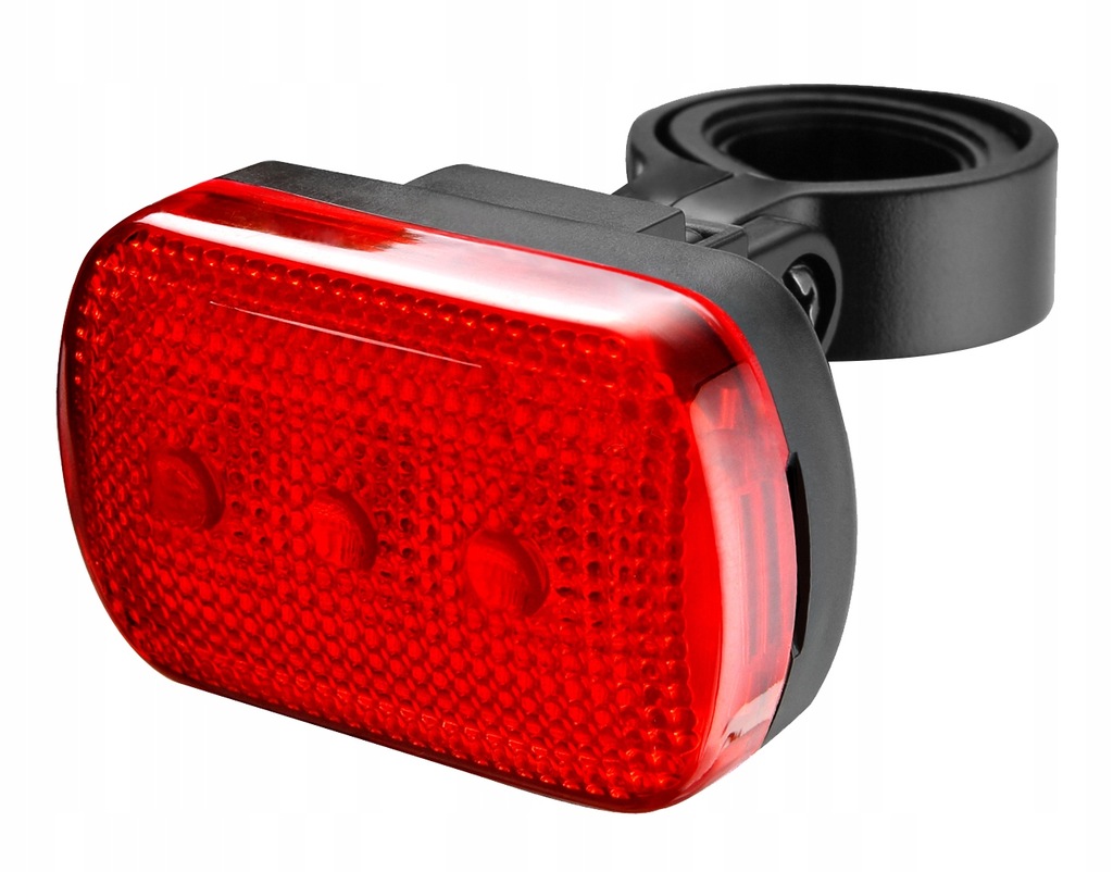 Lampka Rowerowa Tylna LED na Rower - 3 Diod Wodoszczelna Pod Siodełko