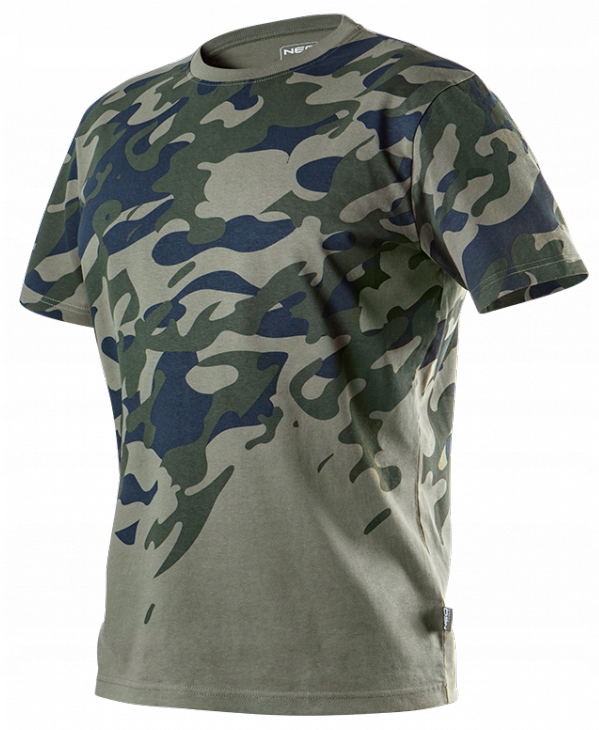 NEO T-SHIRT ROBOCZY Z NADRUKIEM CAMO, ROZMIAR L