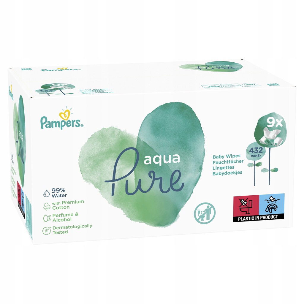 Купить Салфетки Pampers Aqua Pure 9 x 48 шт.: отзывы, фото, характеристики в интерне-магазине Aredi.ru