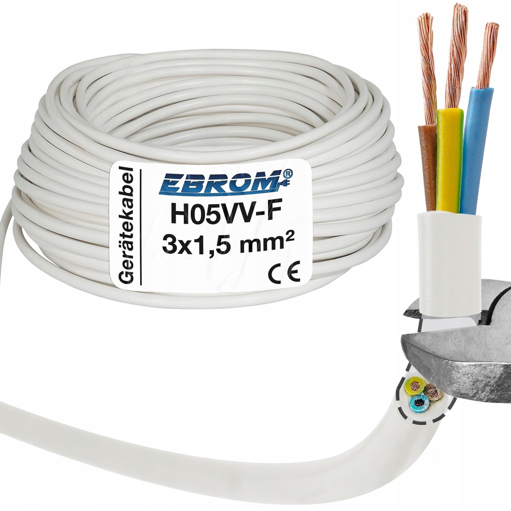 PRZEWÓD OKRĄGŁY ELEKTRYCZNY EBROM 3 X 1,5