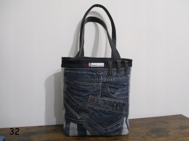 Torebka torba jeansowa dżinsowa shopper handmade boho vintage Arigato