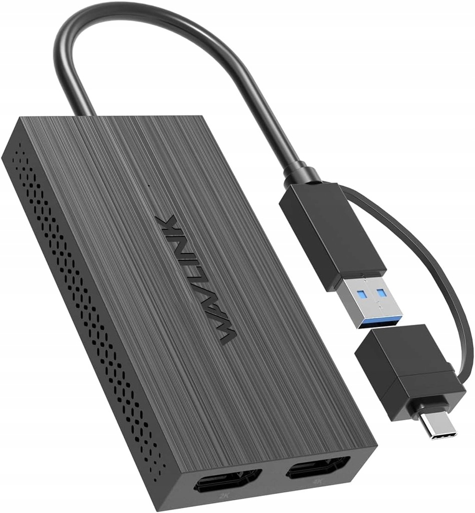 WAVLINK Podwójny adapter WAVLINK USB 3.0/C na HDMI OUTLET