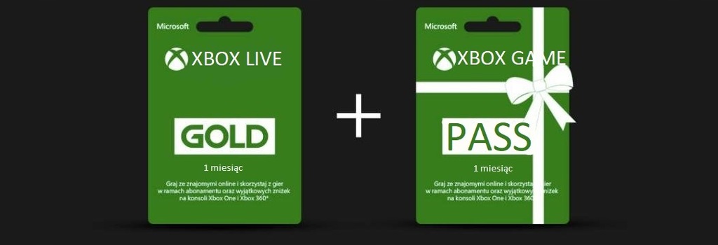 Xbox live gold + game pass 1 miesiąc