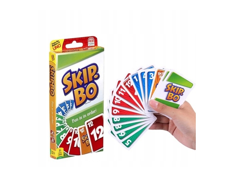 SKIP BO SKIPBO GRA MATTEL UNO 162 KARTY 13385721436 oficjalne