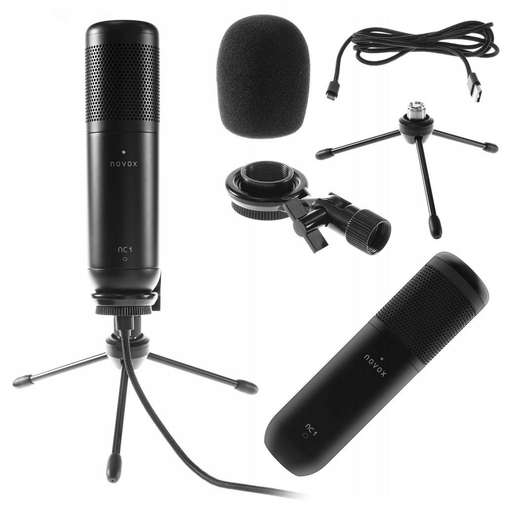 NOVOX NC1 V2 USB MIKROFON STUDYJNY 24BIT/192KHZ DO STREAMINGU I YOUTUBE
