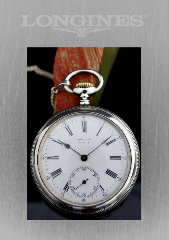 Zegarek kieszonkowy Longines 1947r. srebro 0,935