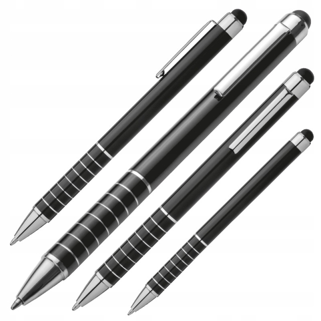 Długopis z touch penem, czarny 1000 szt. + GRAWER